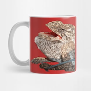 Chameleon With Open Mouth Nerdy Reptile Vector Art Mug